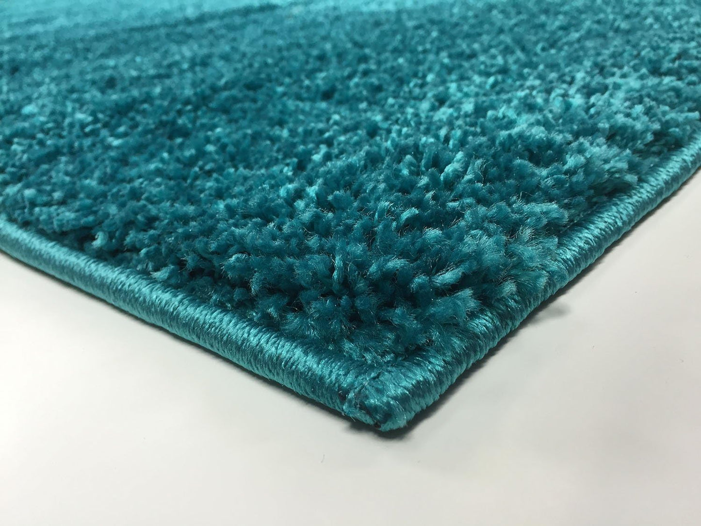 SOHO Shaggy Collection Solid Color Shag Area Rug (Turquoise Blue, 5 x 7)