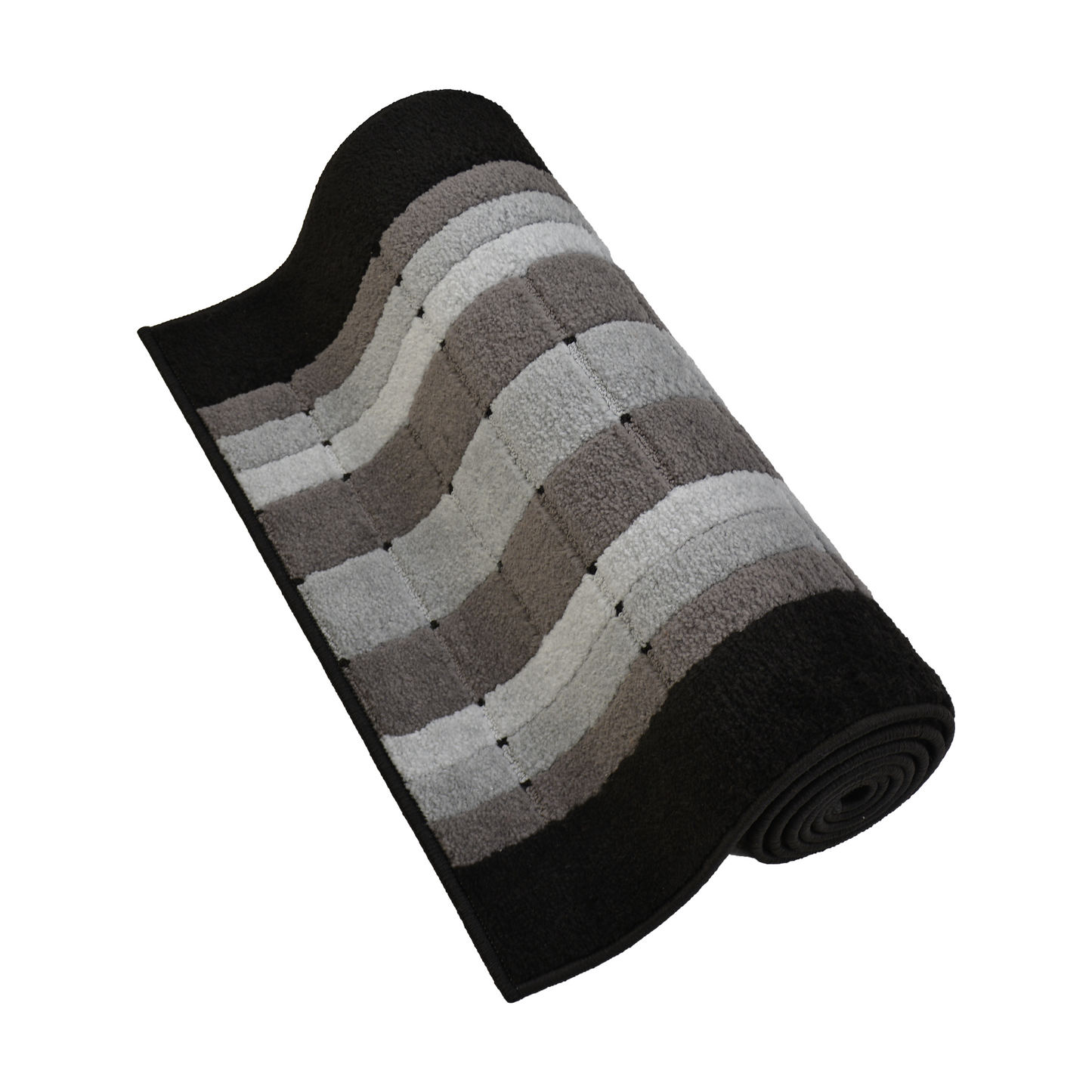 Machine Washable Custom Size Runner Rug Squares Geometric Gray Skid Resistant Runner Rug Customize Up to 50 Feet and 26 Inch Width Runner Rug