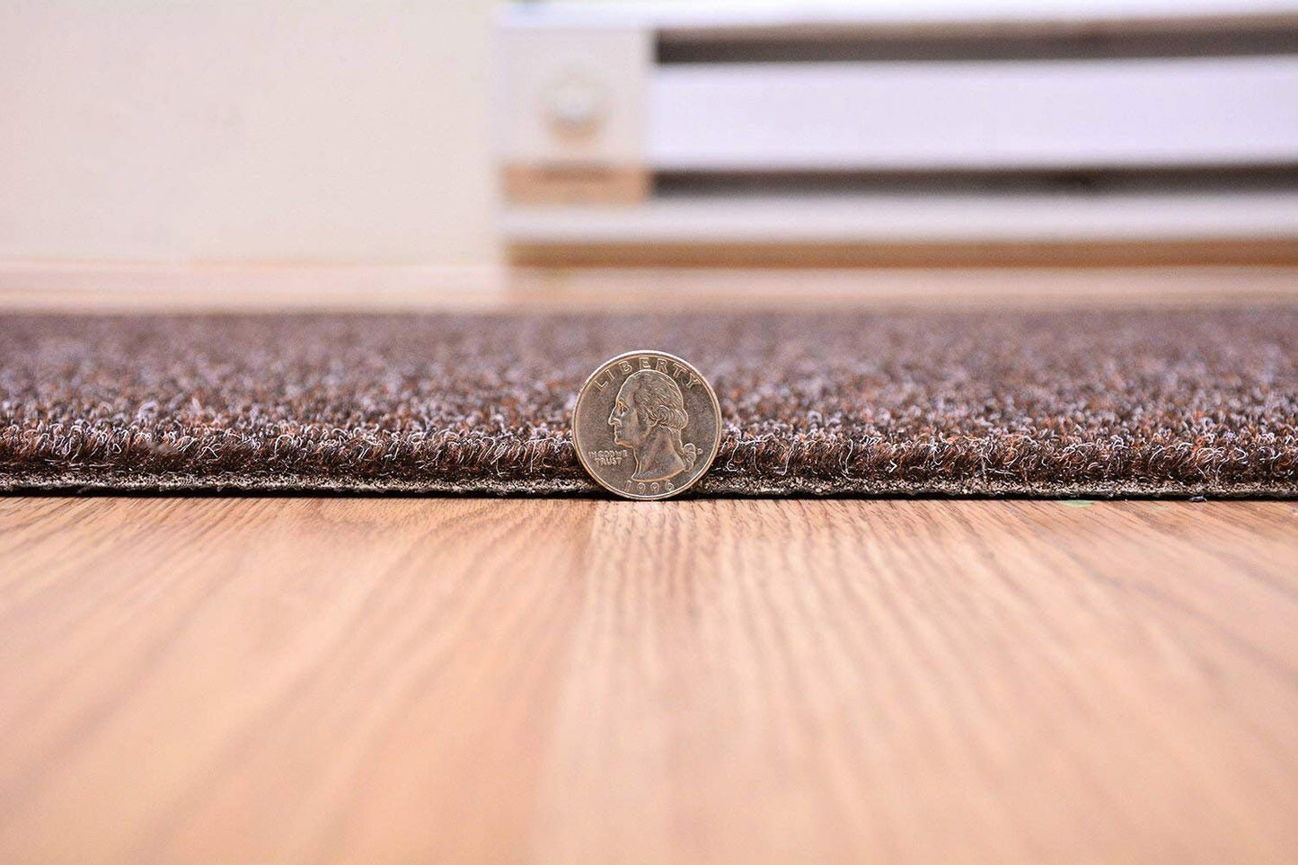 Custom Size Runner Rug Tough Collection Brown Skid Resistant Indoor / Outdoor Runner Rug Cut To Size Non Slip Runner Rug Customize By Feet