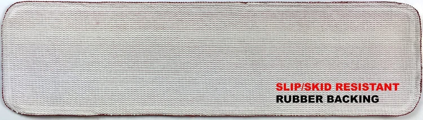 Machine Washable Slip Resistant Brown Stair Treads Soft Collection Indoor Stair Tread Noice Reducer Stair Protector Sizes 8.5"x30" , 7"x24"