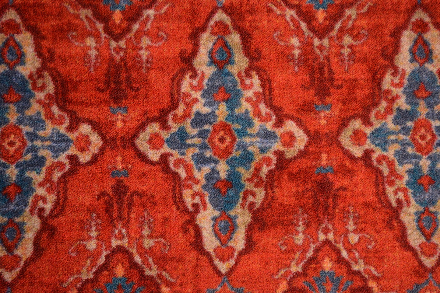 Custom Size Runner Rug Antique Red and Terra Oriental Medallion, Canvas Backing Pick Your Own Size By Up to 50 Ft, 26" or 35" Wide