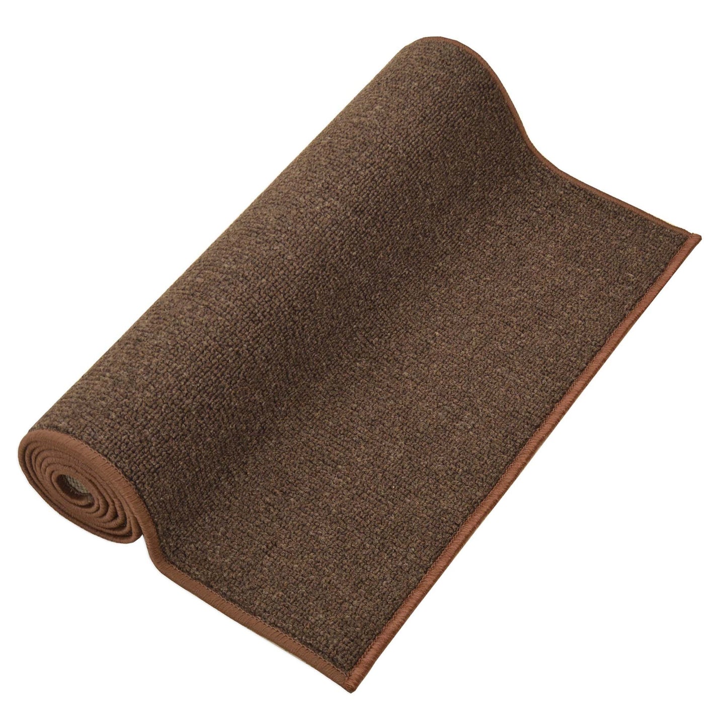 Machine Washable Custom Size Runner Rug Berber Solid Brown Skid Resistant Cut To Size Area rug Runners Customize By Feet and 26 inch Width