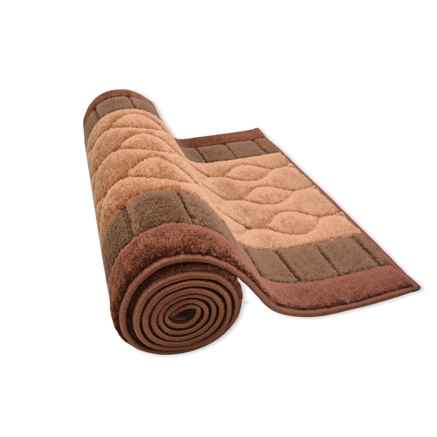 Custom Size Runner Rug Volley Circle Beige-Brown Color Skid Resistant Rug Runner Customize Up to 50 Feet and 30 Inch Width Cut to Size Rugs