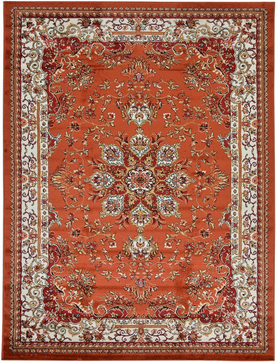 Isfahan Persian Traditional Design Area Rug Rugs (Black, 5' 3" x 7' 1")