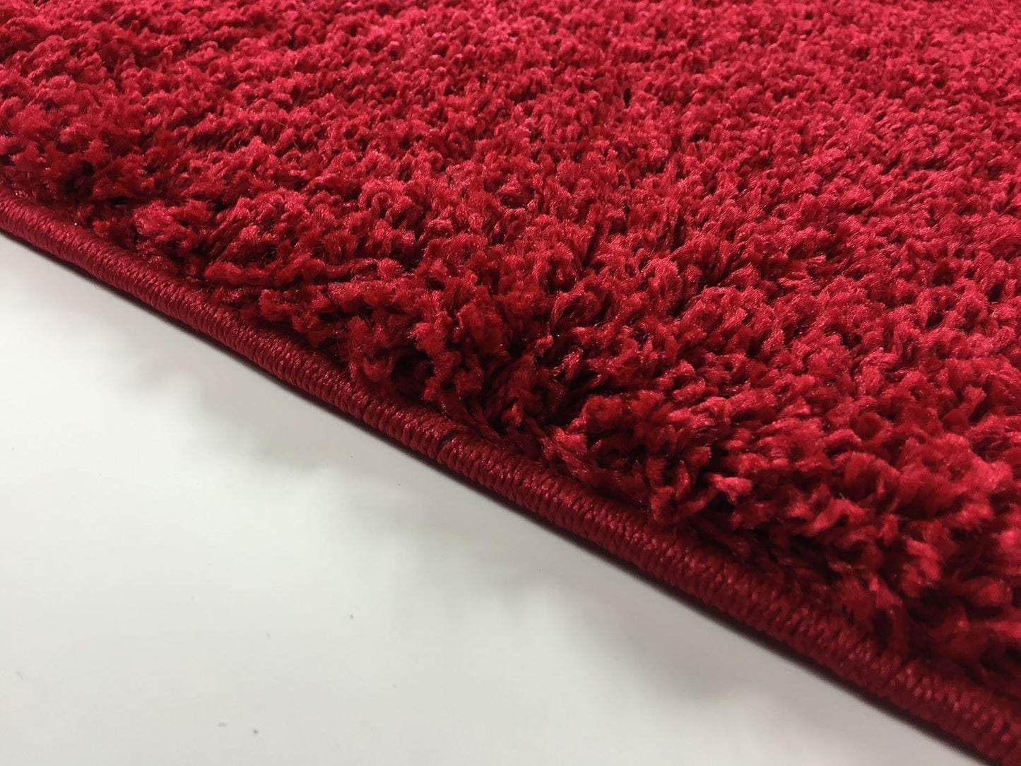 SOHO Shaggy Collection Solid Color Shag Area Rug Rugs 7 Color Options (Red, 8 x 10)