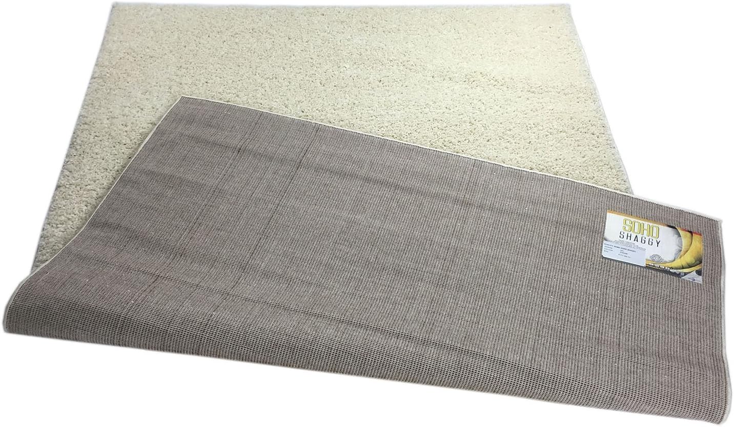 SOHO Shaggy Collection Solid Color Shag Area Rug Rugs 7 Color Options (Ivory, 8 x 10)