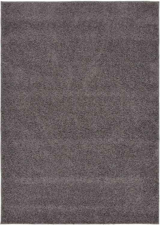 SOHO Shaggy Collection Solid Color Shag Area Rug (Grey, 8 x 10)