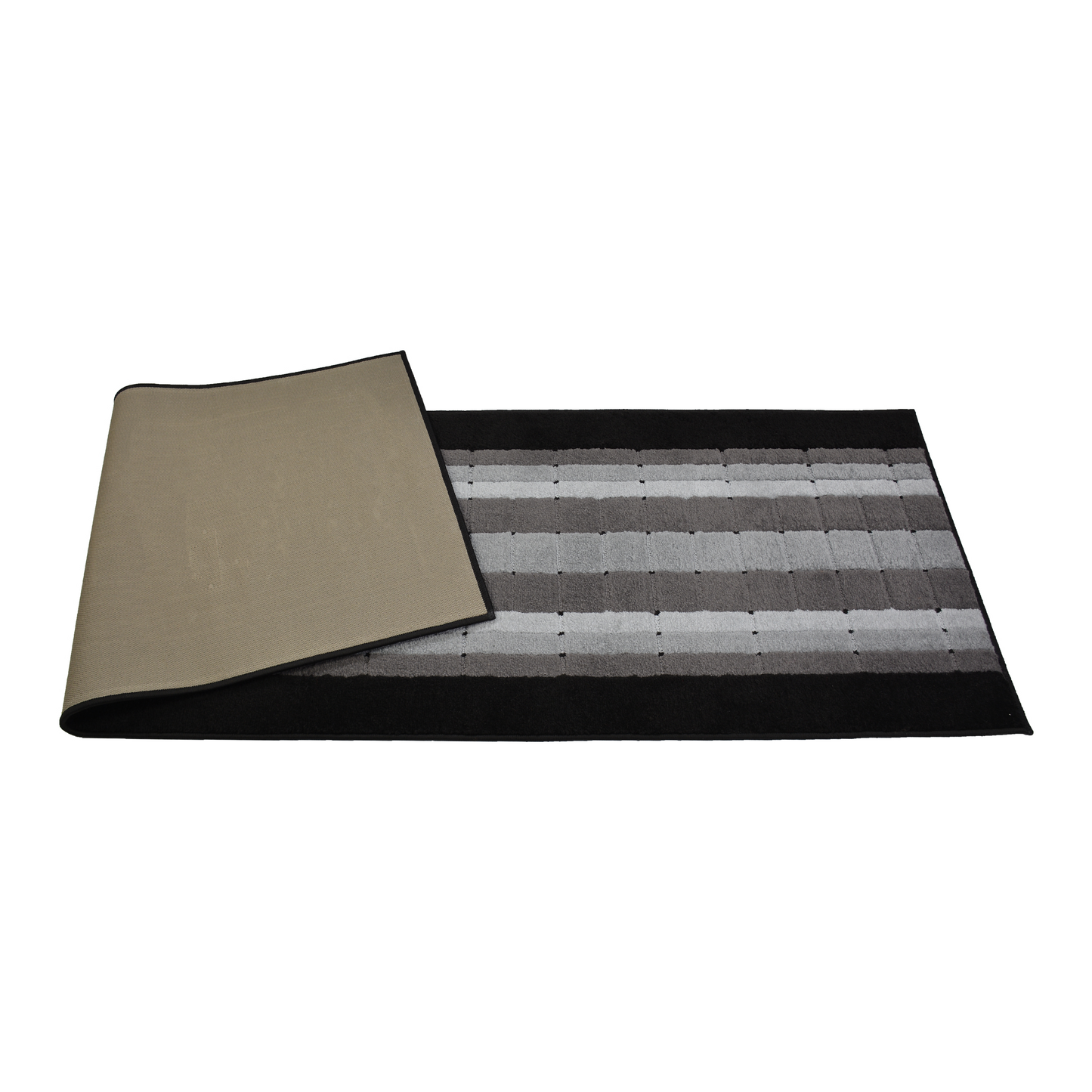 Machine Washable Custom Size Runner Rug Squares Geometric Gray Skid Resistant Runner Rug  Customize Up to 50 Feet and 30 Inch Width Runner Rug