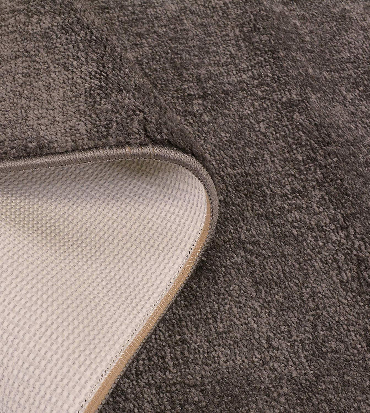 Grey Colored Rug Runner Machine Washable Custom Size Runner Rug Solid Gray Color Skid Resistan ...