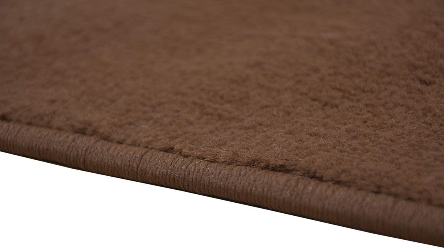 Machine Washable Custom Size Runner Rug Solid Brown Color Skid Resistant Rug Runner Customize Up to 50 Feet and 26 Inch Width Runner Rug
