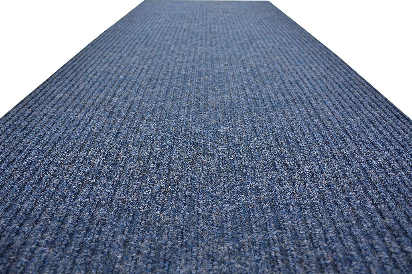 Custom Size Runner Rug Tough Collection Blue Skid Resistant indoor / outdoor Runner Rug Cut To Size Non Slip Runner Rug Customize By Feet
