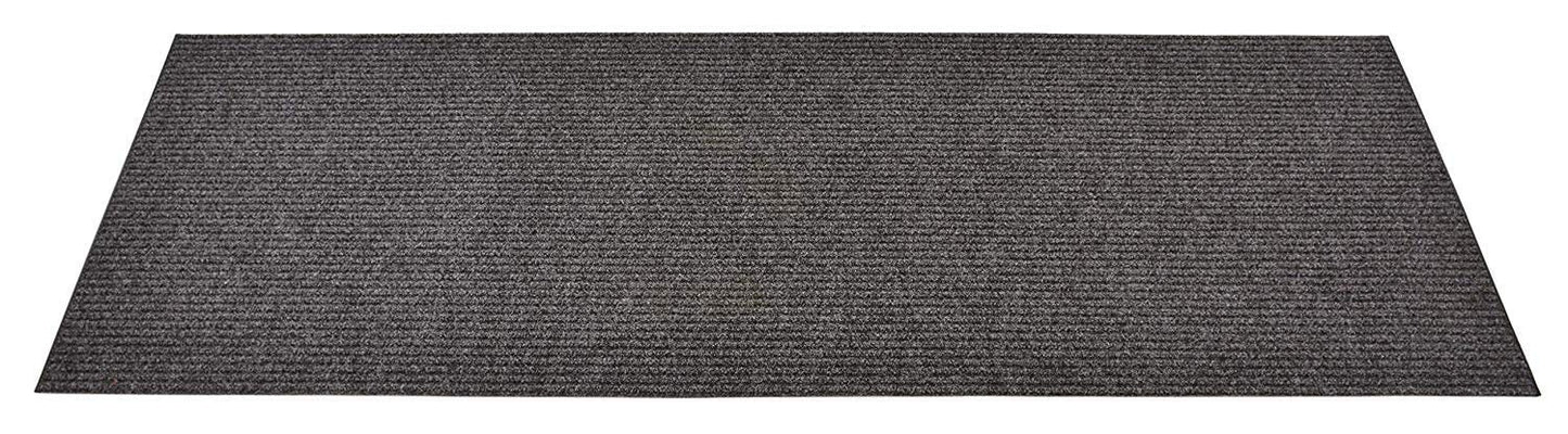 Custom Size Runner Rug Tough Collection Grey Skid Resistant Indoor / Outdoor Runner Rug Cut To Size Non Slip Runner Rug Customize By Feet
