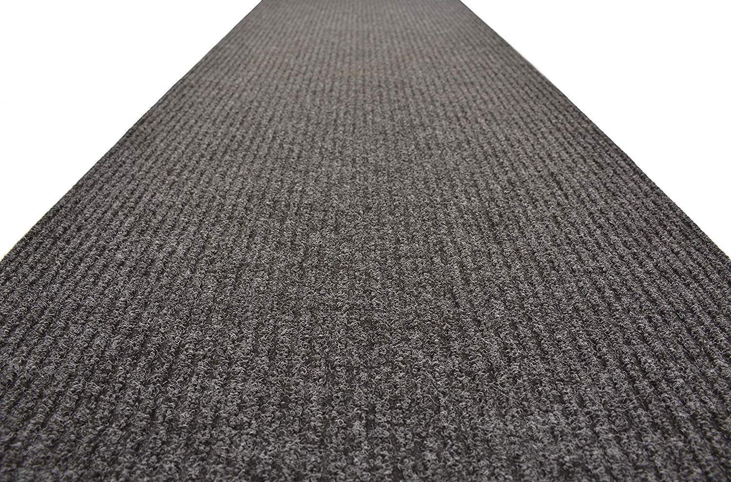 Custom Size Runner Rug Tough Collection Grey Skid Resistant Indoor / Outdoor Runner Rug Cut To Size Non Slip Runner Rug Customize By Feet