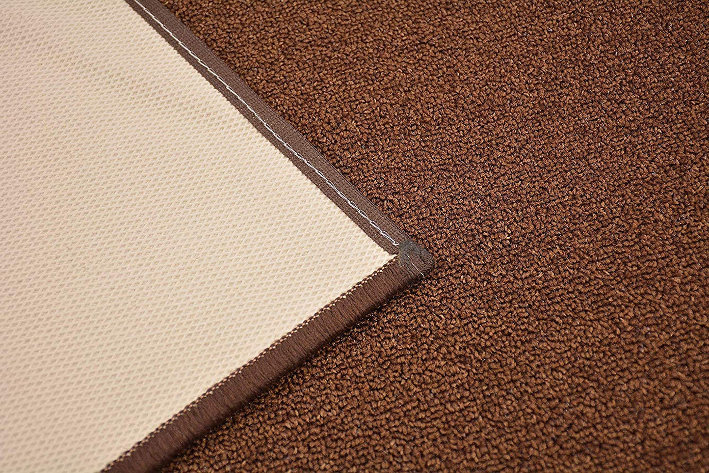 Custom Size Runner Rug Solid Brown Roll Runner 32 Inch Wide x Your Length Size Choice Skid Resistant Rubber Back Pick Your Own Size