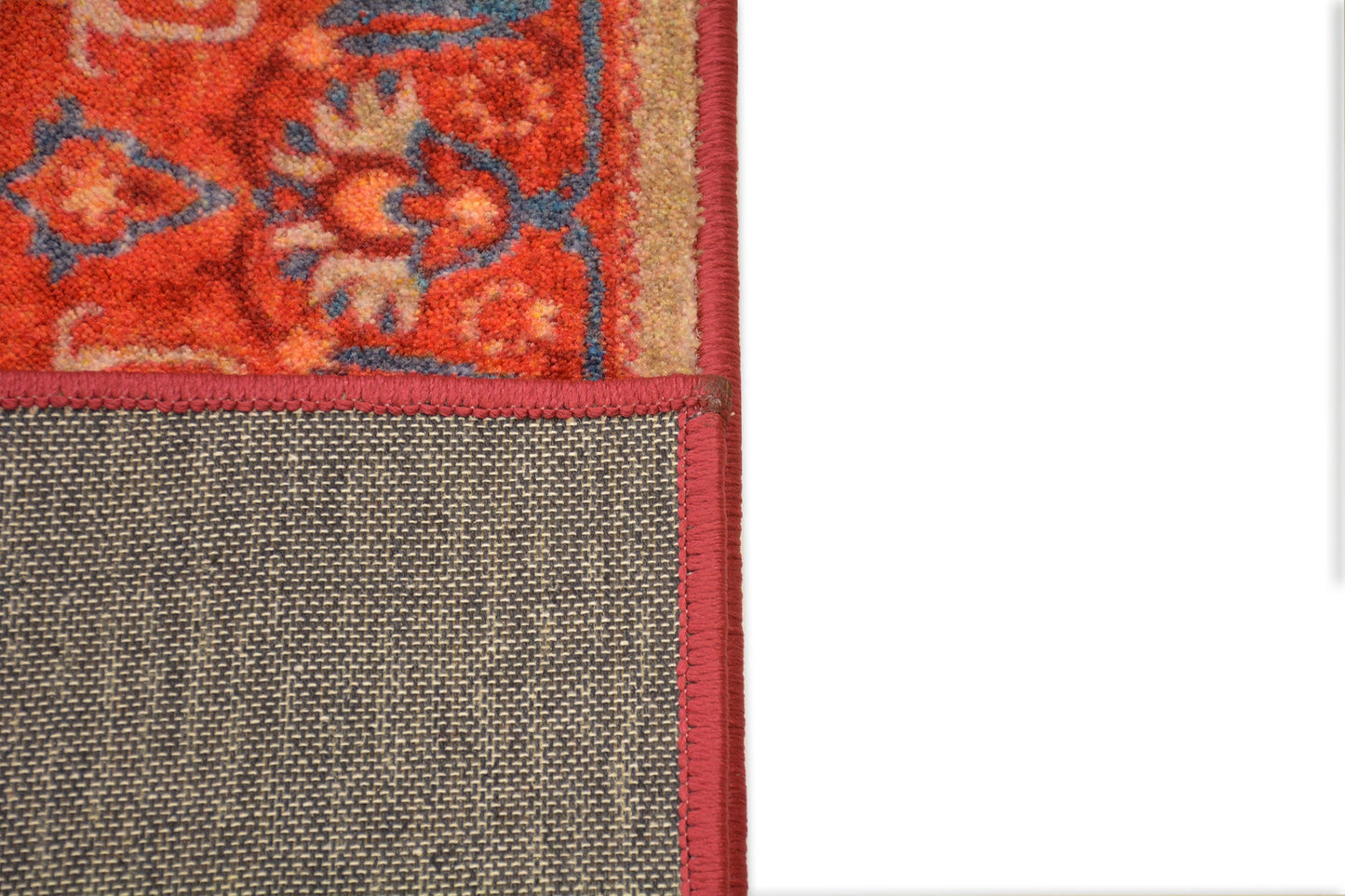 Custom Size Runner Rug Antique Red and Terra Oriental Medallion, Canvas Backing Pick Your Own Size By Up to 50 Ft, 26" or 35" Wide