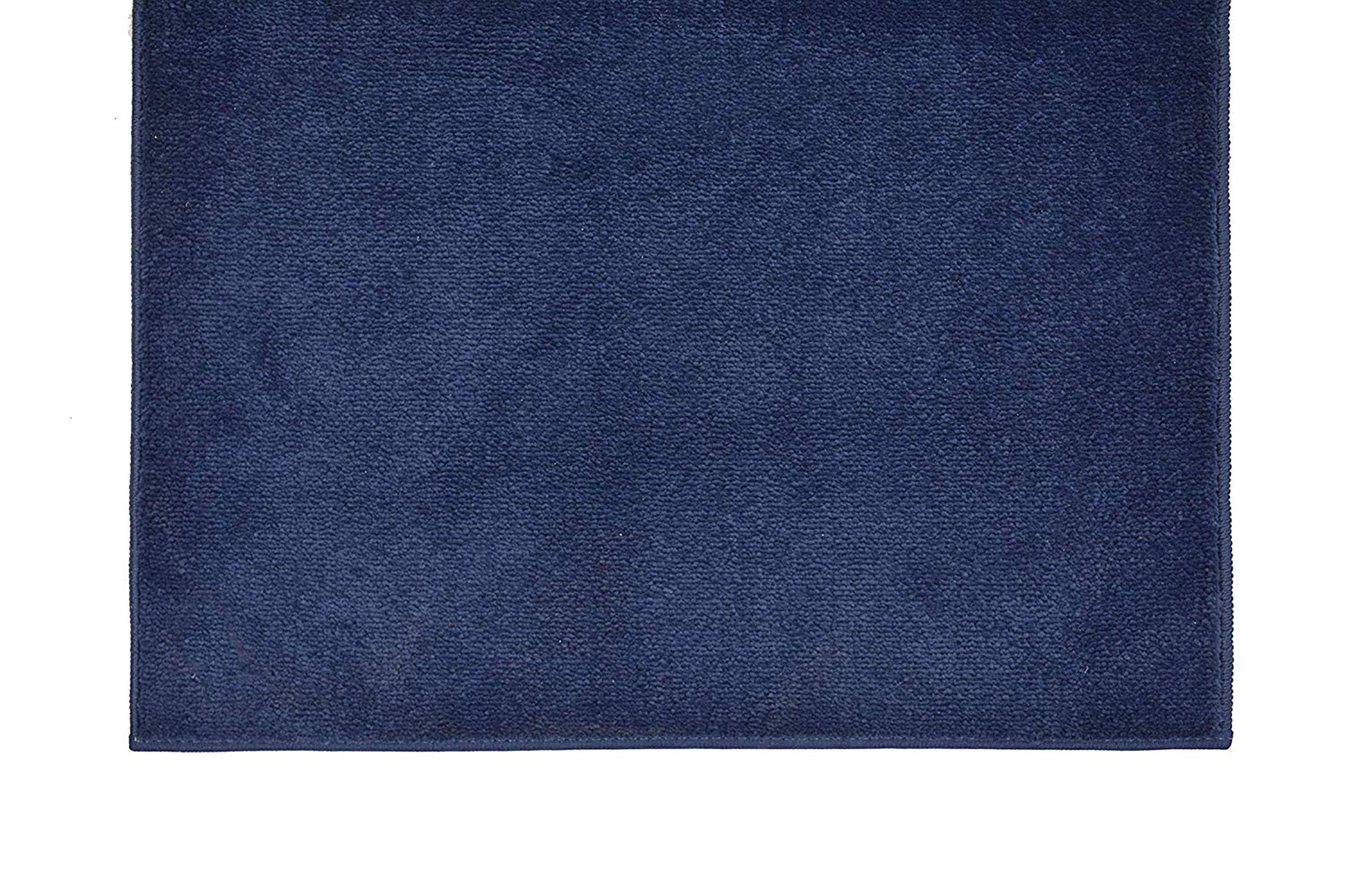 Machine Washable Custom Size Runner Rug Solid Navy Blue Color Skid Resistant Rug Runner Customize Up to 50 Feet and 36 Inch Width Runner Rug-8