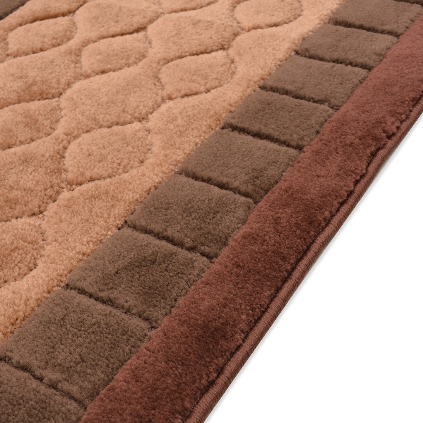 Custom Size Runner Rug Volley Circle Beige-Brown Color Skid Resistant Rug Runner Customize Up to 50 Feet and 26 Inch Width Cut to Size Rugs
